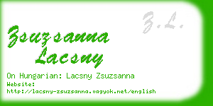 zsuzsanna lacsny business card